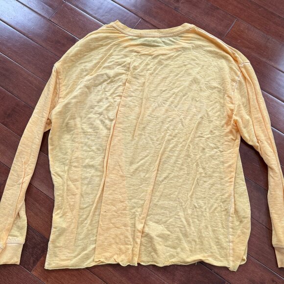 C&C California "Hey Sunshine" Women's Yellow Long Sleeve Graphic Shirt, size XL - Picture 6 of 6